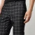 Import Latest high quality men&#039;s grid business pants grey check men velvet skinny fit trousers from China