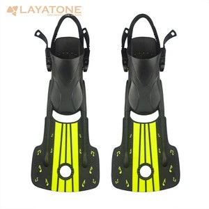 LayaTone 2020 Adults Underwater Soft Adjustable Fins With Flippers Swimming Training Free Dive Snorkeling Scuba DIving Fins