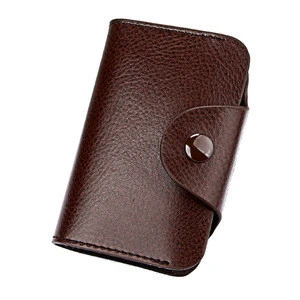 Leather Credit Card Holder with RFID Blocking Small Accordion Wallet