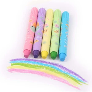 Licheng HMP05B 12-PK Colour Crayons, Mini Chunky Fluorescent Crayon