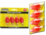 LIGHT BULBS 4PC RED CLR, #32838
