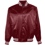 Light Weight Comfortable Satin Bomber Jacket Design Your Own Logo Satin Bomber Jacket Hot Selling Satin Bomber Jacket