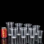 LOKYO Disposable Plastic Cold Drink Cups Ice Coffee Cup smoothie bubble tea cup with lid