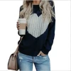 Long Sleeve Women Sweater Front Heart Crew Neck Sweater For Valentines Day