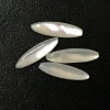 Loose gemstone beads,wholesale white mother of pearl long oval cabochons