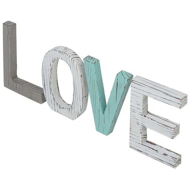 LOVE Wooden English Letter Decoration Home Wooden Wedding Decoration Antique Home Decoration