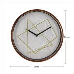 Low prices simple design rose gold diy round home decoration plastic quartz wall clock