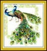 Lucky peacocks/needle art/needle work/ embroidery cross stitch