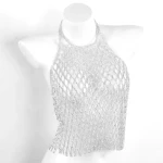 luxury  tanktops rhinestone bra chain women underwear chest chain jewelry accessories