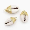ly00257*Wholesale fashion new shell pendant accessories women&#39;s jewelry accessories fashion copper wire wrap style