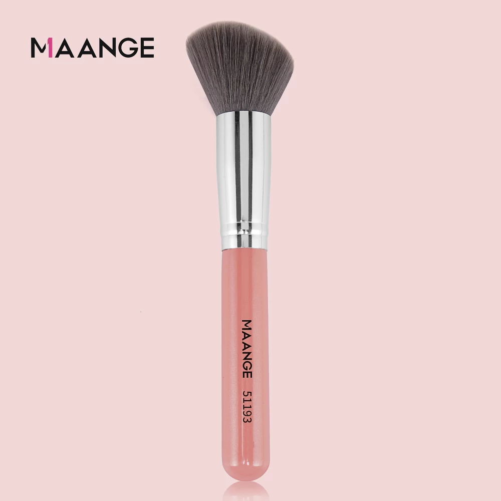 MAANGE private label makeup sets brush pink wood handle single makeup brush loose powder brush