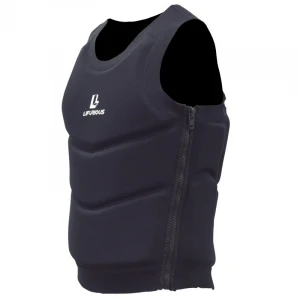 Manufactory side entry neoprene rafting life jacket vest side zipper life jacket for adult