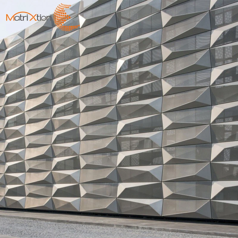 Matrixtion Profile Metal Buildings Aluminium Exterier Cladding Facade Panel Wall