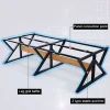 MDF expandable black custom luxury modern office conference table for office meeting room
