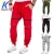 Import Men running elastic bottoms slim sport wear training professional jogging compression pants with knee zipper from China