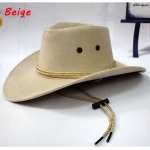 Men Women Wild Wind Jazz Wind Panama Cowboy Cowgirl Western Hat Sun Fashion Western Jazz Cowboy Hat