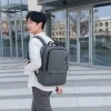 Mens Oxford student black waterproof travel laptop backpacks school computer bags with usb mochilas de viaje