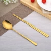 metal Wholesale 304 Stainless Steel Korean Chopsticks&Spoon High Quality Metal Spoon Chopsticks Set