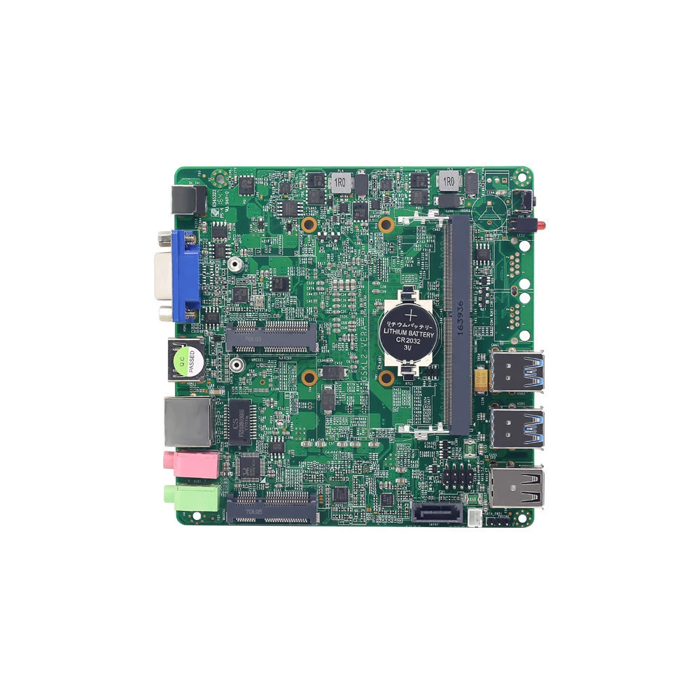 Mini PC motherboard with In-tel i7 6500U i5 i3 6th Gen CPU Motherboard mini ITX X86 12V USB 3.0USB SATA mSATA 8G Ram