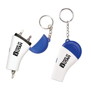 MINI SCREWDRIVER SET WITH LED LIGHT AND KEYCHAIN with your 1 color printed LOGO