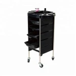 Modern barber styling equipment rolling storage tray cart beauty salon trolley