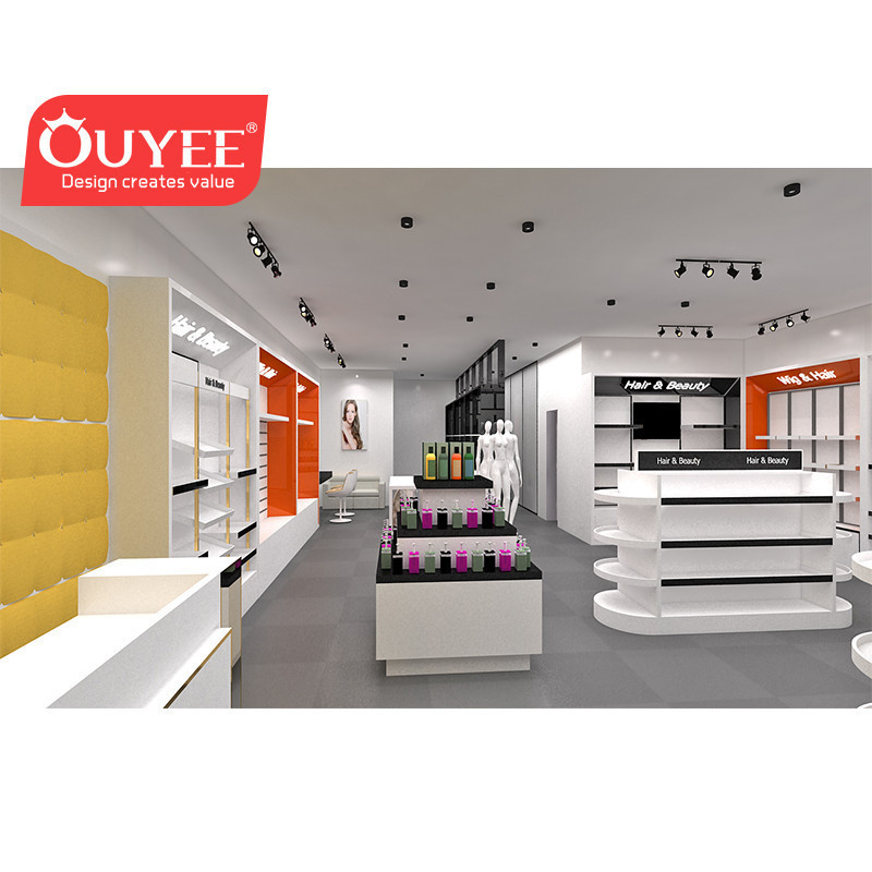 Buy Modern Cosmetic Store Display Shelf Rack Wig Hair Extension Shop