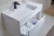 Import modern design bathroom cabinet &amp; matt white waterproof bathroom vanity  &amp; solid wood bathroom furniture from China