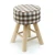 Import modern dinning chair wooden fashion ottoman chair stool pouffe ottoman round chairs restaurant from China