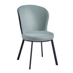 Modern Fashion dining room furniture iron industrial cloth backrest fabric dining chair