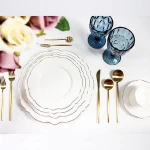 Modern Porcelain  Chrysanthemum Shape White Ceramic Tea Cup Set porcelain cup saucer