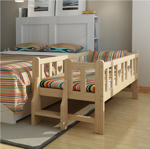 Buy Modern Simple Children Bed, Single Solid Wood Bed Splicing ...