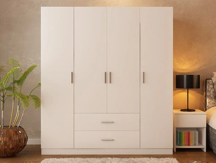 Modern simple design MDF wooden bedroom wardrobe closet