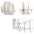 Import MOQ 100pcs chrome kitchen two tires stainless steel dish rack tableware in stock from China