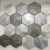 Import Mosaique Decorative Metallic  Gold Brushed 3d Wall Hexagonal Metal Mosaic Tile from China