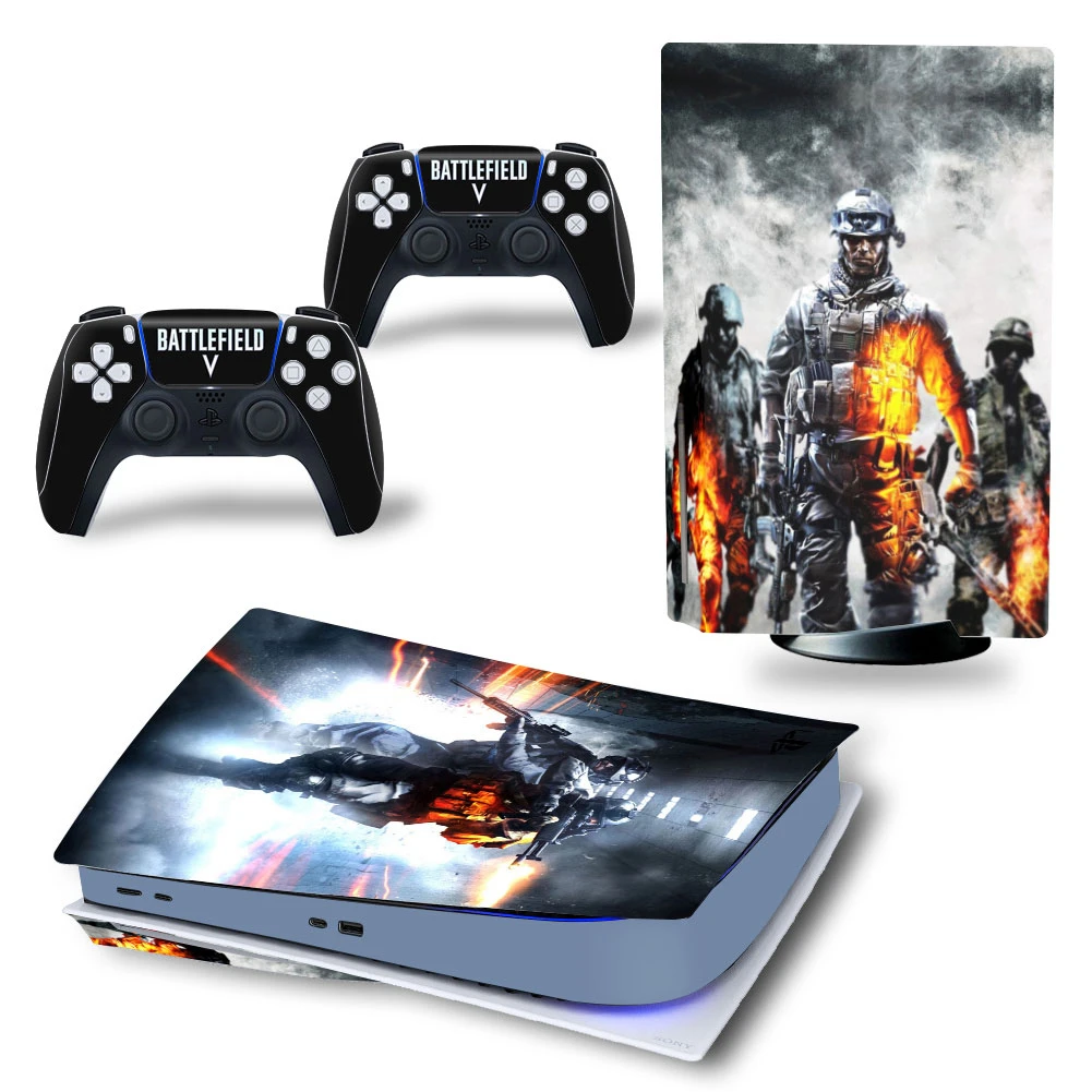 Multi Styles Vinyl Skin Sticker Cover For PS5 Console with 2 Controllers Protective Skin Decal For Playstation 5 Shell Case
