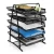 Import Multi Tiers Stackable Metal Mesh Wire Desktop Document Letter Paper File Book Magazine Sorter Tray Shelf Rack Storage Organizer from China
