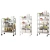 Import Multifunctional Trolley Shelf Living Room bedroom Metal 4-Tier Movable Folding Trolley Home Storage Kitchen Rack  With Wheel from China