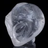 Natural hand carved aliens clear crystal skull for arts and crafts