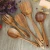 Import Natural Wooden Utensils Set for Kitchen Wood Cooking Spoons Tools for Nonstick Cookware Handmade Natural Teak Wood from China