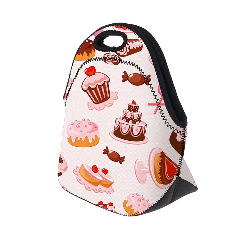 Neoprene  Customized Insulated Food Use Tote Lunch Bag for Outdoor Picnic
