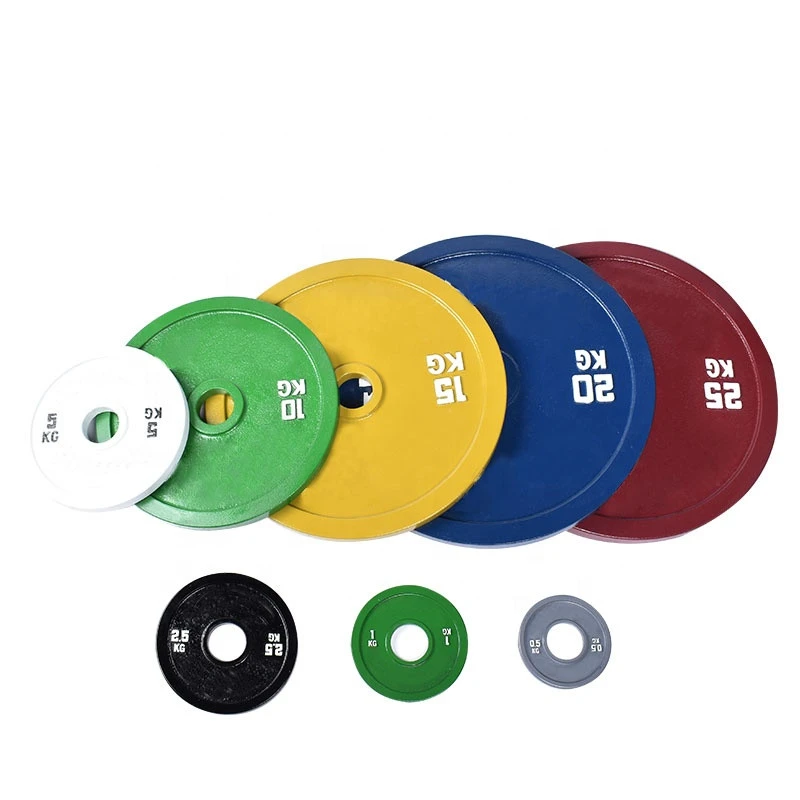 NEW 2020 STYLE Fitness Weightlifting KG Steel Bumper Plates Powerlifting Calibrated Plate