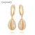 Import New arrival shell jewelry set gold zirconia drop earrings jewelry necklace set for women from China