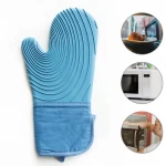 New arrived 2020 Cute Silicone Oven Mitts Set, Extra Long Non-Slip Heat Resistant Oven Gloves