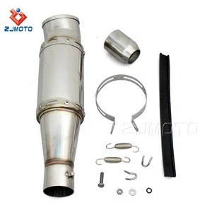 New Chrome 38-51mm Exhaust Muffler Pipe System For Street Sport Racing Motorcycles ATV Quad Scooters