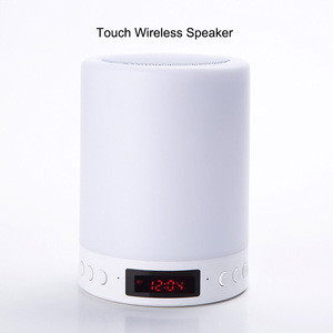 New Colorful Alarm Clock LED Speaker with Touch Control Lamp For Outdoor LCD Speaker