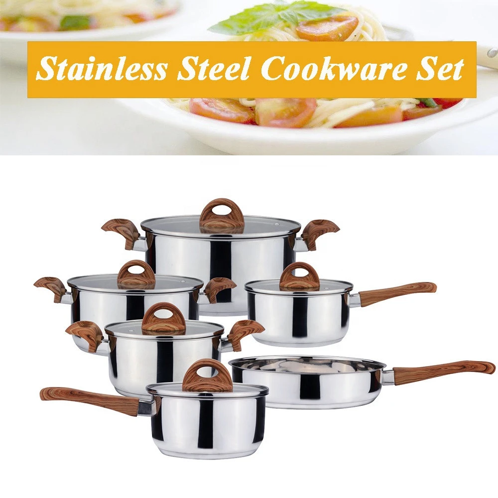 new design 10pcs stainless steel pot cookware sets