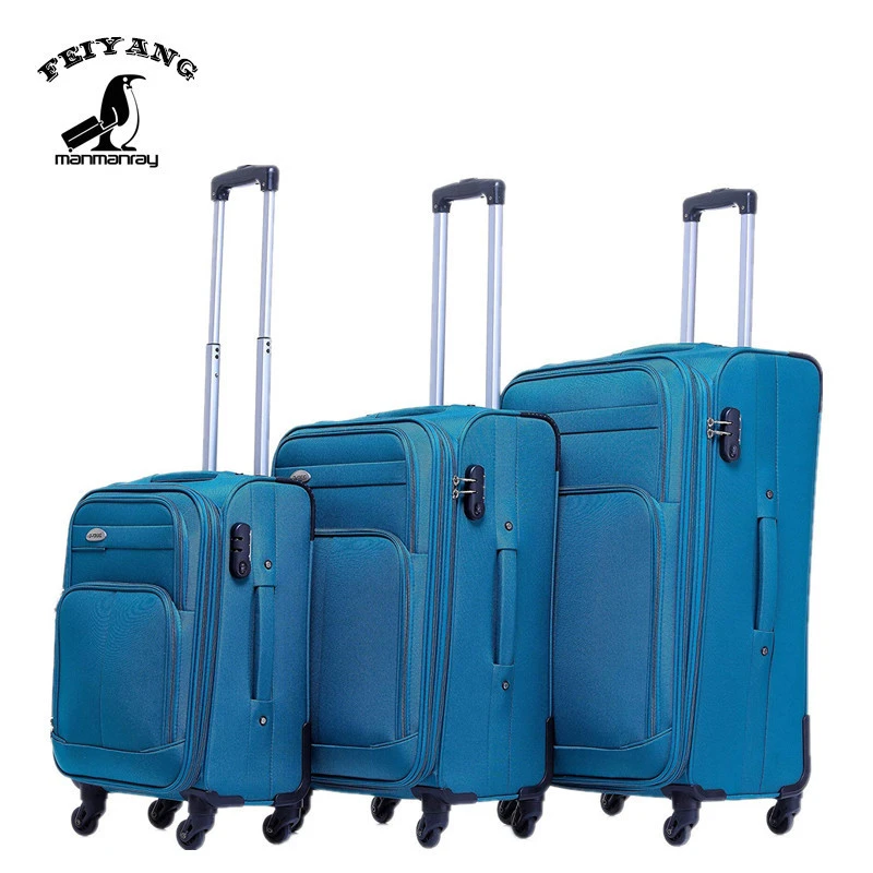 New design high quality oxford fabric 4 wheel suitcase travel pro luggage
