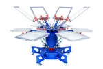 New Design Manual 6 Color 6 Station Silk Screen Printing Machine