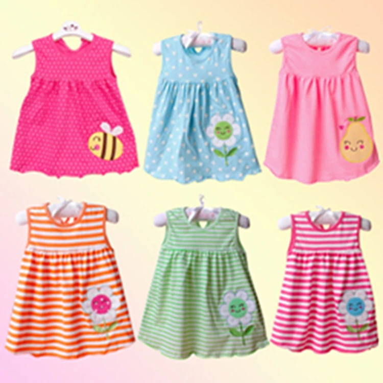 new Fashion Baby Princess Dress Flower Style Kids girls sleeveless dress infant summer dress Children Clothes