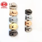 New Fashion Personalized Plated Metal Charm Zipper Slider Pull Zipper Head Metal spring zipper slider